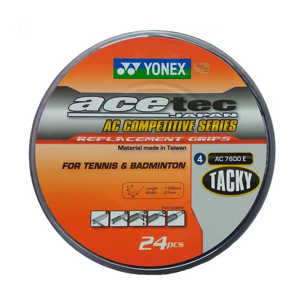 Yonex AC 7600E Badminton Grip(Pack Of 24 Grips)