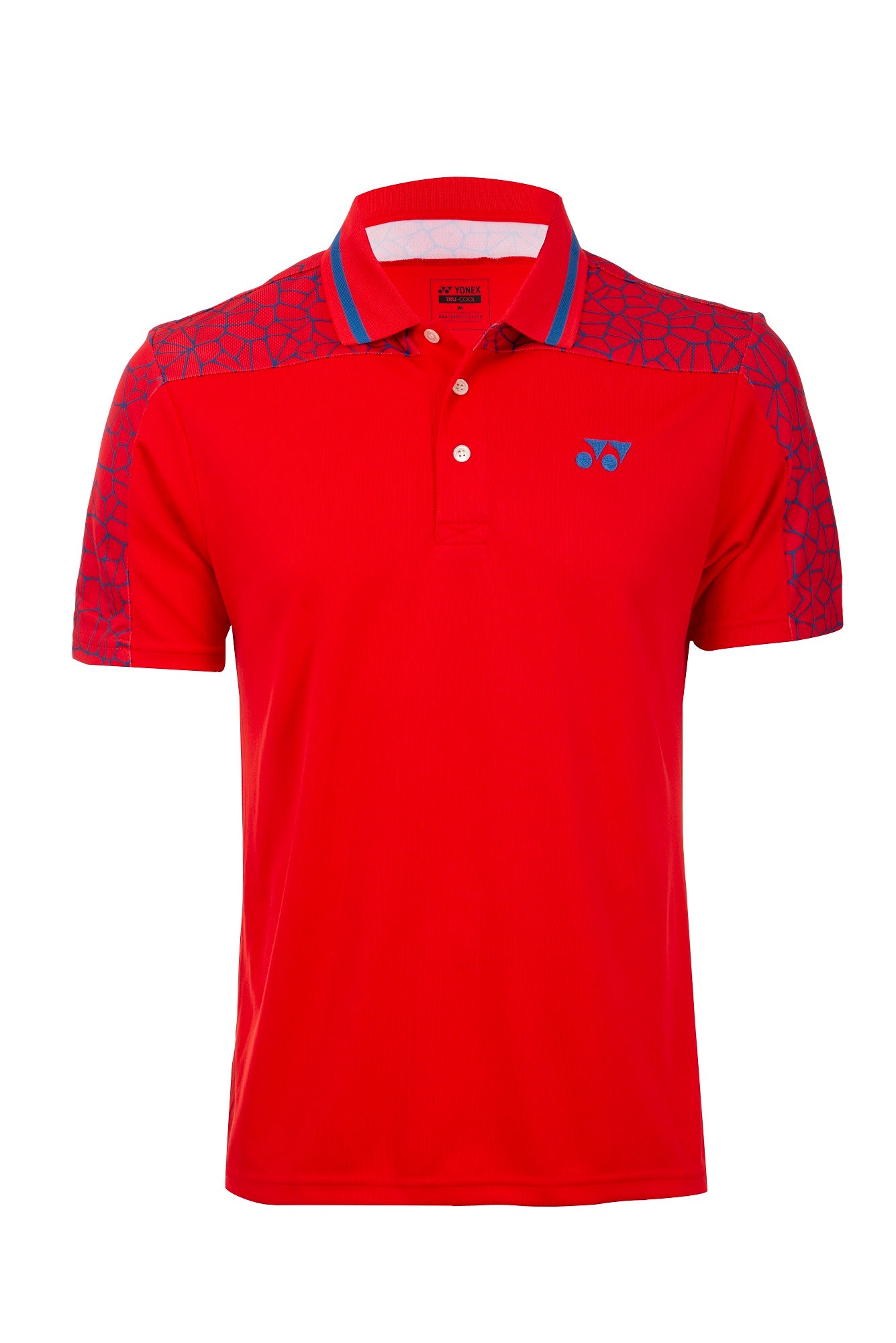 Yonex 1716 Mens Polo Collar T-Shirt Apparel (HIGH RISK RED)