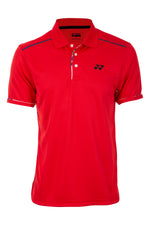 Yonex 1717 Mens Polo Collar T-Shirt Apparel (HIGH RISK RED)