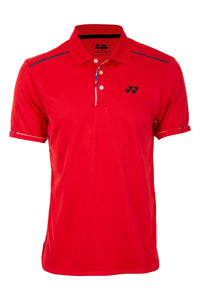 Yonex 1717 Mens Polo Collar T-Shirt Apparel (HIGH RISK RED)