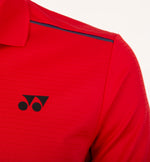 Yonex 1717 Mens Polo Collar T-Shirt Apparel (HIGH RISK RED)