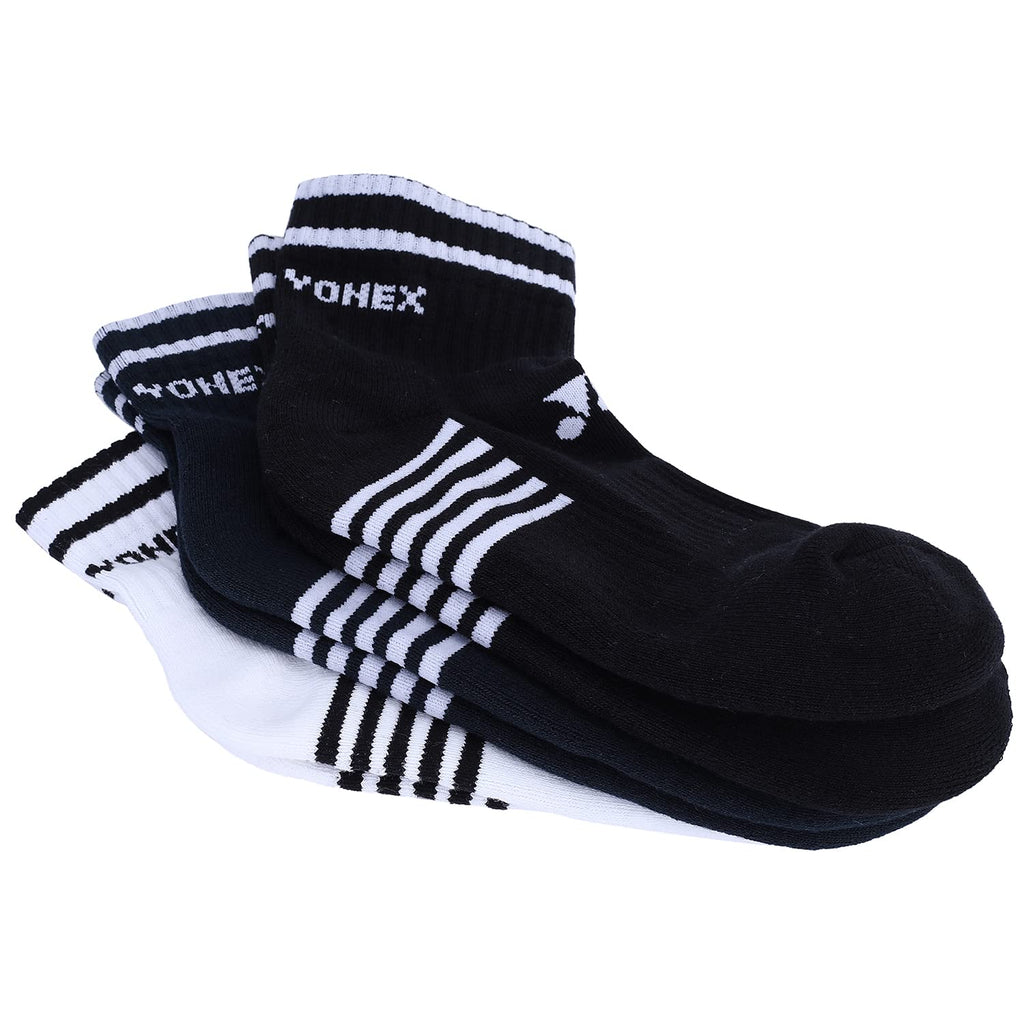 Yonex Sock SIS2161A (Pack Of 3) Mens Apparel (White Navy Black)