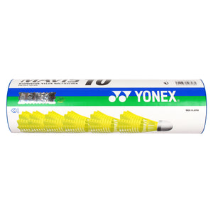 Yonex MAVIS 10 - Blue Cap Nylon Badminton Shuttlecock - Yellow (Medium, 75)