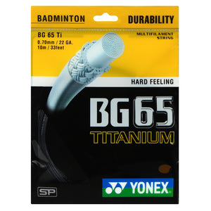 Yonex BG 65 Titanium Badminton String (Pack of 1 String)