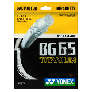 Yonex BG 65 Titanium Badminton String (Pack of 1 String)