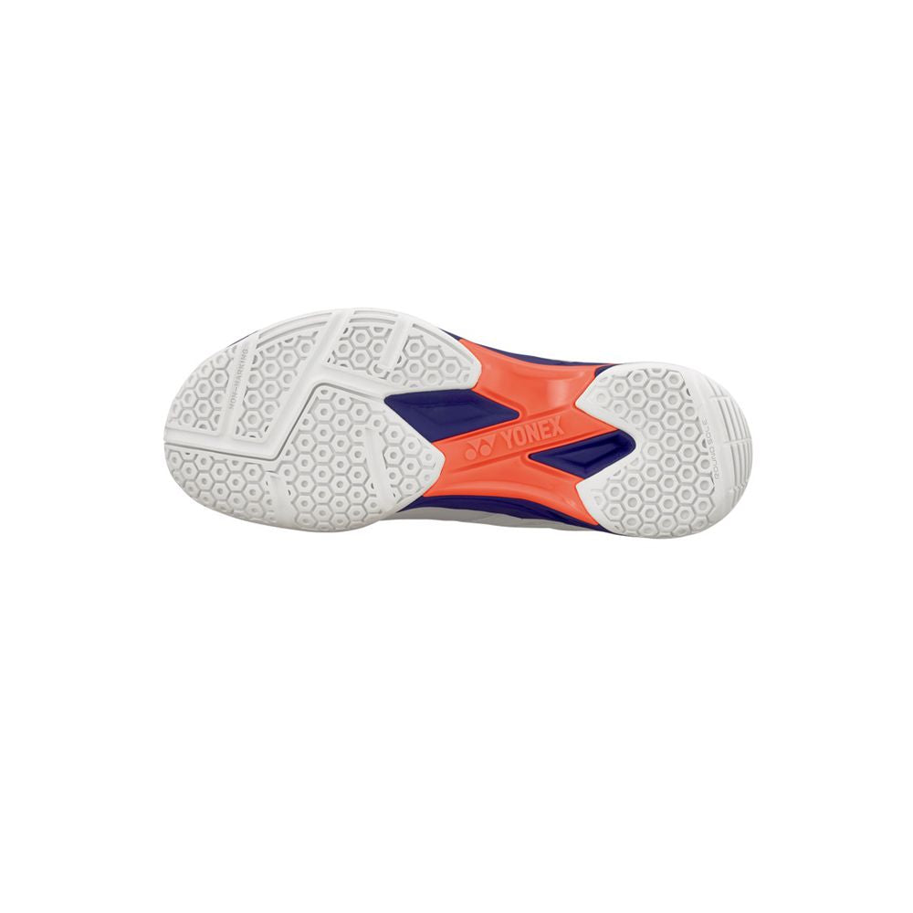 Yonex Power Cushion 57 EX Badminton Shoes (WHITE NEON ORANGE)