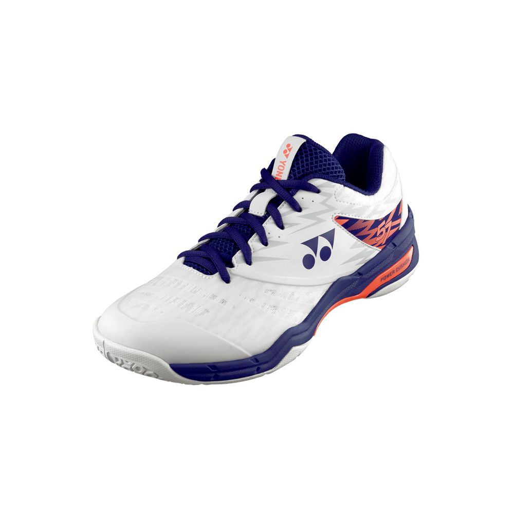 Yonex Power Cushion 57 EX Badminton Shoes (WHITE NEON ORANGE)