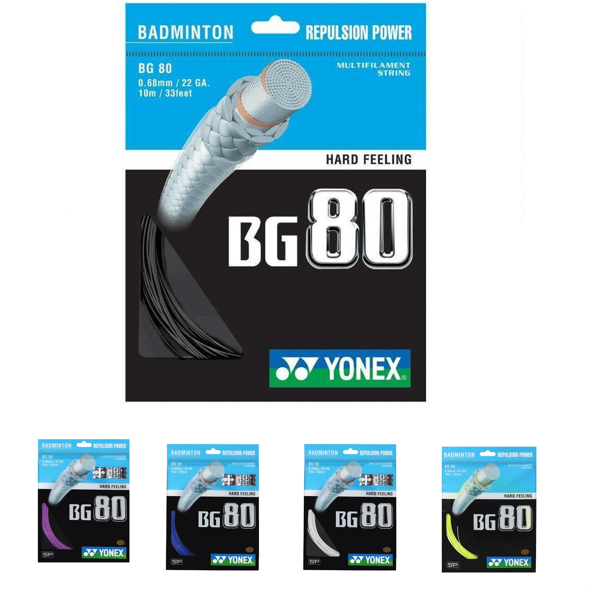 Yonex BG 80 Badminton String (Pack of 1 String)