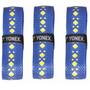 Yonex AC 7405 E2T Diamond Badminton Grip (Pack Of 3 Blue Grip)